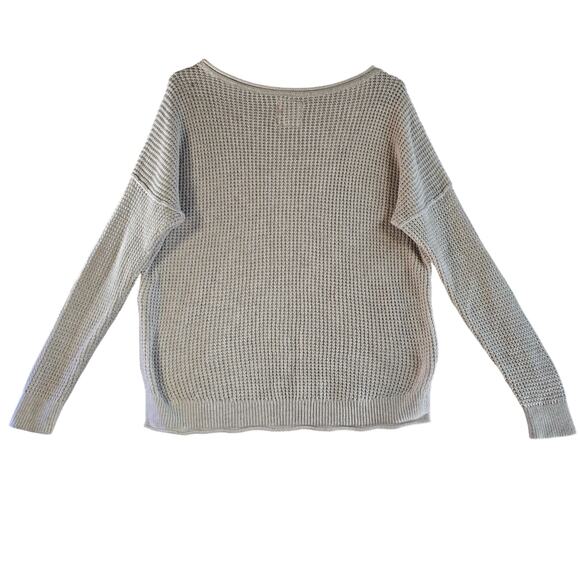 Hollister Waffle Knit Gray Sweater Women's Size M - Picture 2 of 10